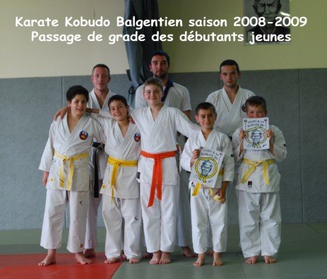 Grade karaté jeunes 2009