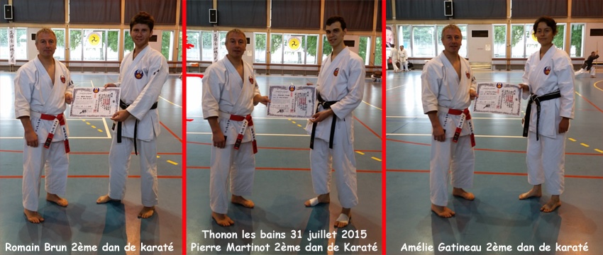 3 nouveaux 2e dan karaté