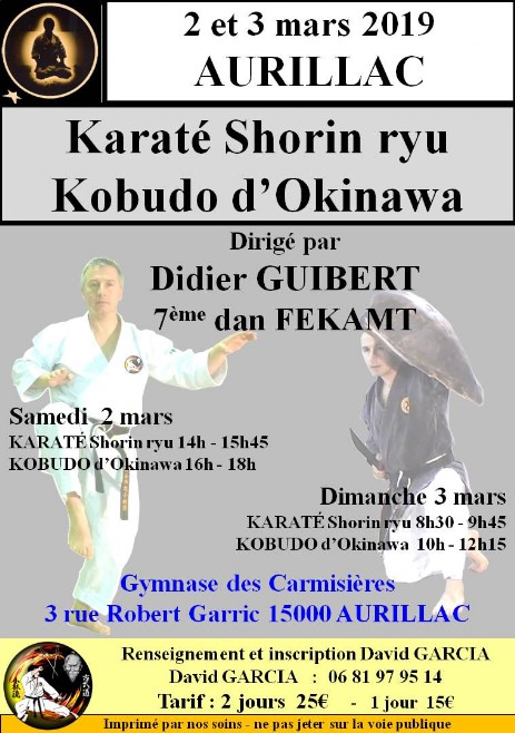 Affiche stage Aurillac