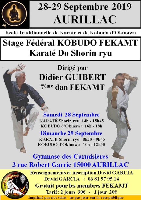 Stage FEKAMT Aurillac