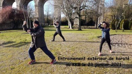 Entraînement extérieur Karaté 23 janv
