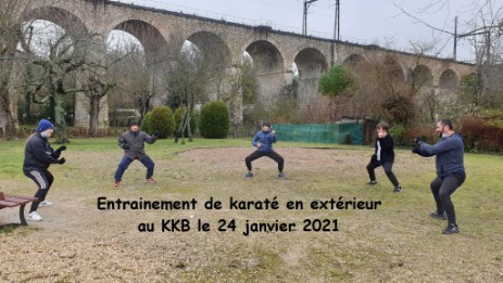 Entraînement extérieur Karaté 24 janv