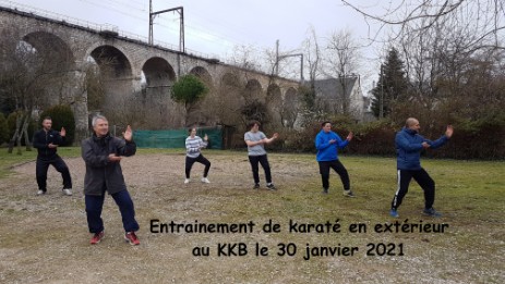 Entraînement extérieur Karaté 30 janv