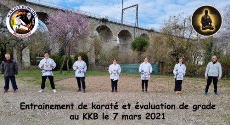 Entraînement extérieur Karaté grade 7 mars