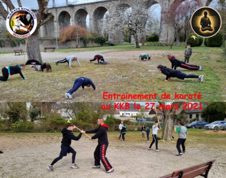 Entraînement extérieur Karaté 27 mars