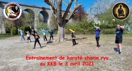 Entraînement extérieur Karaté 3 avril