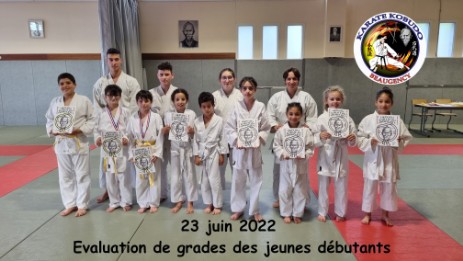 Grade Karaté jeunes débutants KKB