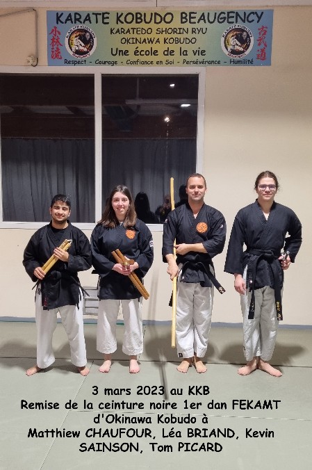 4 ceintures noires Kobudo