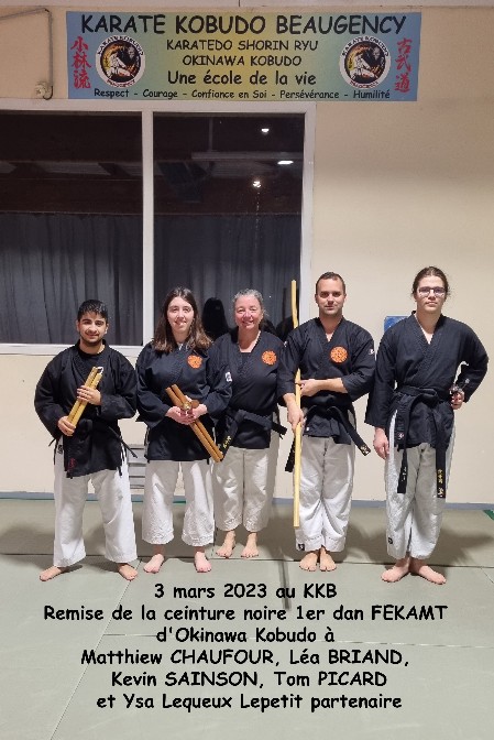 4 ceintures noires Kobudo avec Ysa