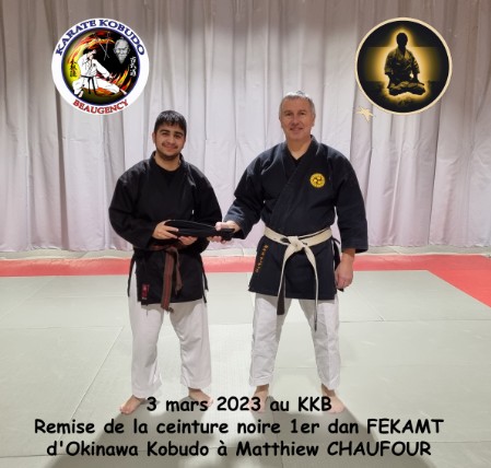 Matthiew Chauffour 1er Dan Kobudo