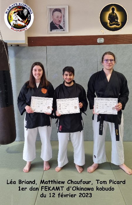 Diplômes 1er Dan Kobudo