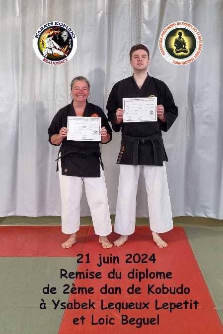 Ysa et Loïc 2ème dan Kobudo