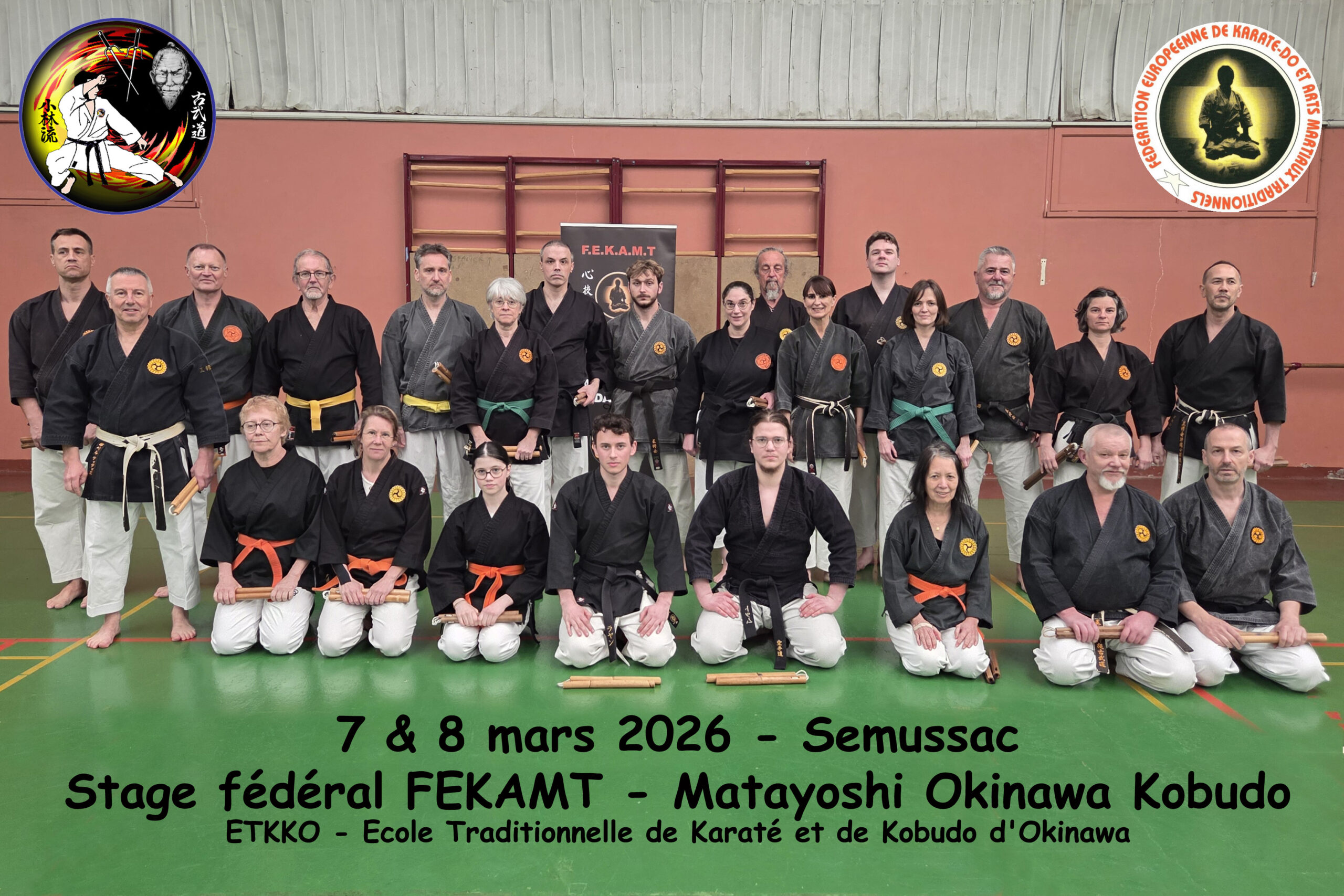 Stage Kobudo à Semussac - mars 2026