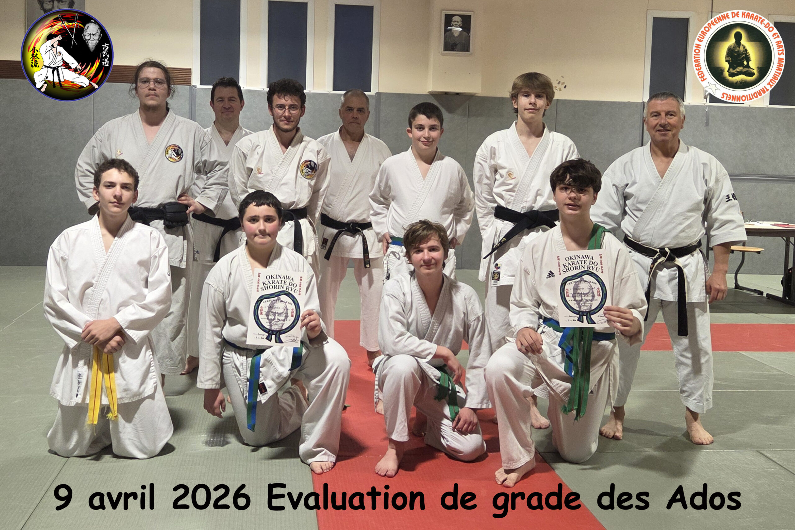 Évaluation Karaté ados au KKB - avril 2026