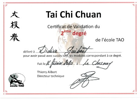 Diplôme 2ème degré TCC TAO